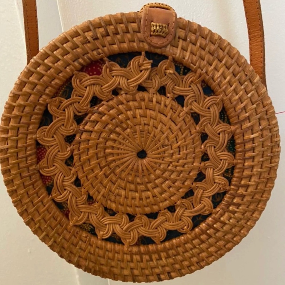 Bali Rattan Crossbody Bag
